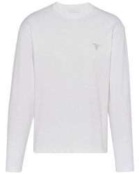 Prada Logo Patch Long Sleeve T Shirt