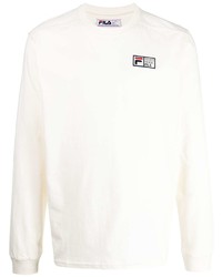Fila Logo Print Long Sleeved T Shirt