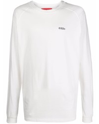 032c Logo Print Organic Cotton Long Sleeve T Shirt