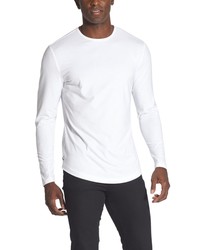 Cuts Long Sleeve Curve Hem T Shirt In White At Nordstrom