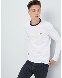 Lyle & Scott Long Sleeve Logo Ringer T Shirt In White