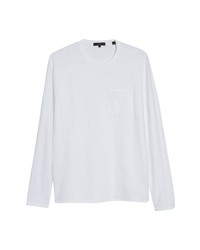 Vince Long Sleeve Pocket T Shirt In Optic White At Nordstrom