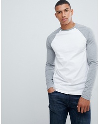 ASOS DESIGN Long Sleeve T Shirt With Contrast Raglan Sleeves