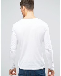 Sisley Long Sleeve T Shirt With Raw Neck