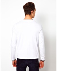 Asos Long Sleeve T Shirt With Scoop Neck 2 Pack Grey Marlwhite Save 11%