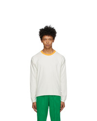 ERL Off White And Orange Jersey Long Sleeve Shirt