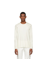 Jil Sander Off White Cotton Long Sleeve T Shirt