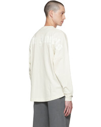 Palm Angels Off White Dropped Long Sleeve T Shirt