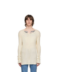 Enfants Riches Deprimes Off White Fitted Long Sleeve T Shirt