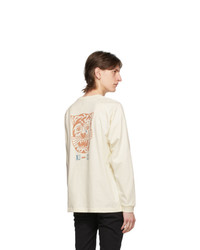 Nudie Jeans Off White Logo Bodie Long Sleeve T Shirt
