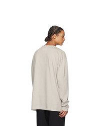 Maison Margiela Off White Oversize Gart Dye Long Sleeve T Shirt
