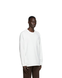Martine Rose Off White Oversized Warung Long Sleeve T Shirt