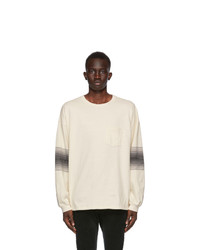 Remi Relief Off White Striped Long Sleeve T Shirt