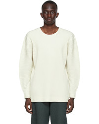 Homme Plissé Issey Miyake Off White Surface Long Sleeve T Shirt