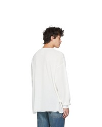 Remi Relief Off White Waffle Long Sleeve T Shirt