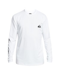 Quiksilver Omni Session Long Sleeve Graphic Tee In Bright White