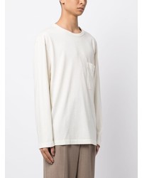 Lemaire Patch Pocket Cotton Long Sleeve T Shirt