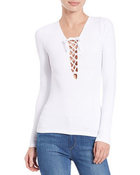 Free People Seamless Lace Up Layering Top