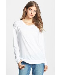 Stem Heathered Long Sleeve Tee White Small