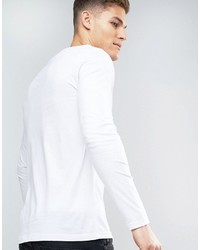 Asos Tall Long Sleeve T Shirt With Scoop Neck In White