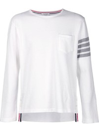 Thom Browne Striped Detail Long Sleeve T Shirt
