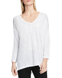 Vince Camuto Two By Seam Detail Linen Tee