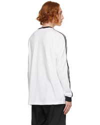 adidas Originals White Adicolor Classics 3 Stripes Long Sleeve T Shirt