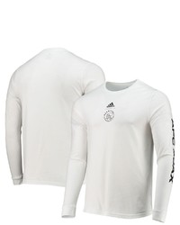 adidas White Ajax Crest Long Sleeve T Shirt At Nordstrom