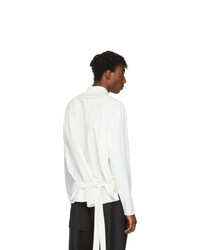 D.gnak By Kang.d White Back Tie Long Sleeve T Shirt