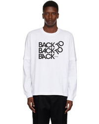 Sacai White Back To Back To Back Long Sleeve T Shirt