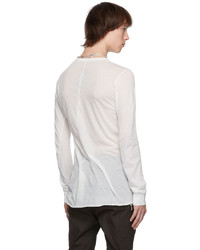 Rick Owens White Basic Long Sleeve T Shirt