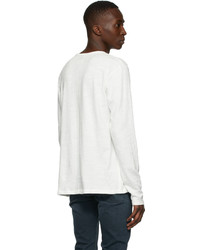 rag & bone White Classic Long Sleeve T Shirt