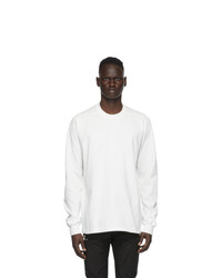 Rick Owens White Cotton Jersey Sweatshirt