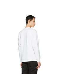 Stone Island White Cotton Long Sleeve T Shirt