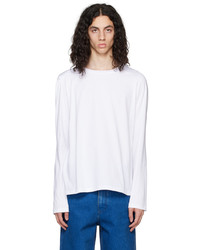 Marina Yee White Deconstructed Long Sleeve T Shirt