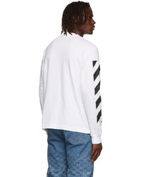 Off-White White Diag Long Sleeve T Shirt