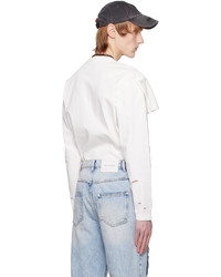 Feng Chen Wang White Distressed Long Sleeve T Shirt