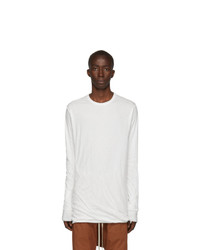 Rick Owens White Double Long Sleeve T Shirt