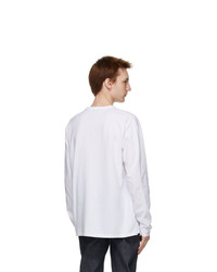 MAISON KITSUNÉ White Fox Head Regular Long Sleeve T Shirt