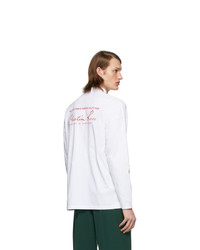 Martine Rose White Funnel Neck Long Sleeve T Shirt