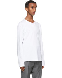 Thom Browne White Gusset Rwb Tipping Stripe Long Sleeve T Shirt