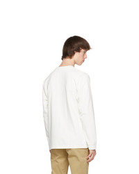 Nudie Jeans White Heavy Pocket Rudi Long Sleeve T Shirt