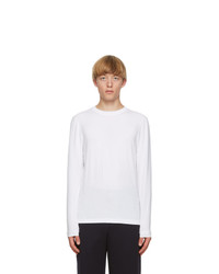 Giorgio Armani White Jersey Long Sleeve T Shirt
