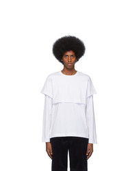 Comme Des Garcons SHIRT White Layered Long Sleeve T Shirt
