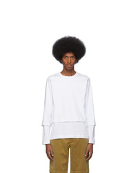 Comme Des Garcons SHIRT White Layered Long Sleeve T Shirt