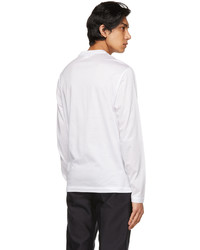 Brioni White Logo Long Sleeve T Shirt