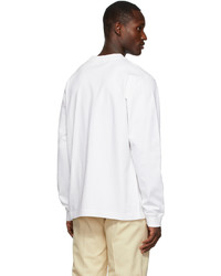 Acne Studios White Logo Long Sleeve T Shirt