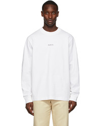 Acne Studios White Logo Long Sleeve T Shirt