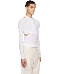 Dion Lee White Modular Long Sleeve T Shirt