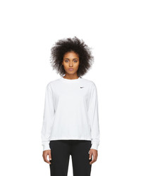 Nike White Nsw Essentials Long Sleeve T Shirt